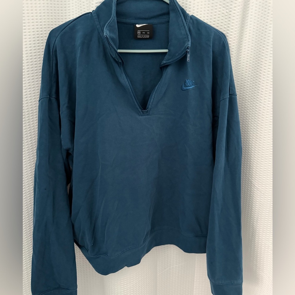 Nike Teal Half-Zip Sweatshirt